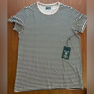 Kill City pink and black striped tunic length T-shirt XL